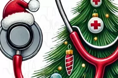 Santas Favorite PNG Design, Nurse Christmas Gift Product Image 5