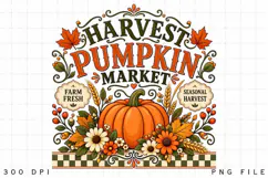 Harvest Pumpkin Market Fall Harvest Vintage Autumn Product Image 2