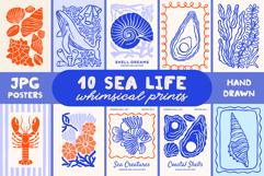 Coastal Ocean Prints | Whimsical Hand Drawn Sea Wall Art Product Image 1