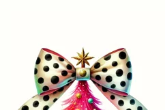 Colorful Coquette Christmas Tree PNG | Trendy Watercolor Product Image 2