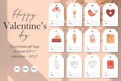 Valentines day gift tags PNG, EPS. Printable present labels Product Image 1