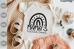 Mama's Little Love SVG Cut File/ Mama Quote SVG Design Product Image 2