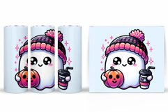Cute Ghost Tumbler Sublimation. Ghost Halloween Tumbler Product Image 2