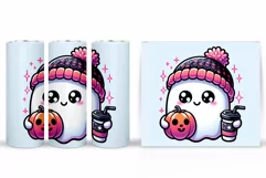 Cute Ghost Tumbler Sublimation. Ghost Halloween Tumbler Product Image 2