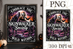 Skinwalker Society Halloween PNG Sign Graphic Wolf Artworkt Product Image 1