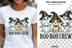 Boo Boo Crew, Retro Halloween PNG for Sublimation Product Image 1