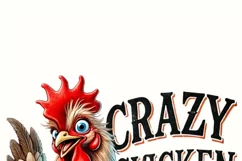 Crazy Chicken Lady, Funny Sublimation PNG, Crazy Chicken Product Image 2