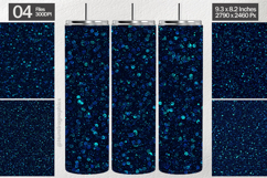Navy Blue Glitter Tumbler Wrap| Tumbler Sublimation Product Image 1