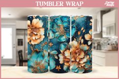 Flower Tumbler Sublimation Wrap | Alcohol Ink Tumbler Wrap Product Image 6