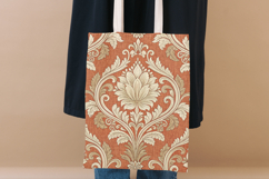 Soft Apricot Toile Digital Paper Pack, Vintage Floral Toile Product Image 8