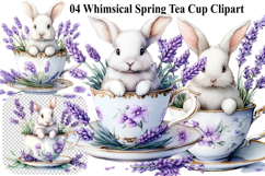 Whimsical Spring Tea Cup Clipart Product Image 1