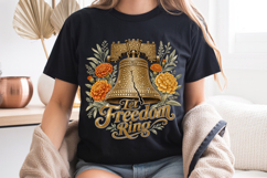 Let Freedom Ring PNG, Rhinestone Liberty Bell Sublimation Product Image 8