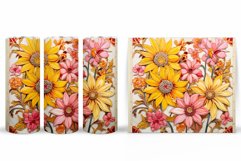 Flowers Tumbler Sublimation. Flowers Tumbler Wrap Design Product Image 2