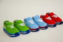 Fashion baby sneakers crochet pattern 6-9 months PDF Product Image 8