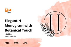 Elegant Monogram with Botanical Touch Product Image 1