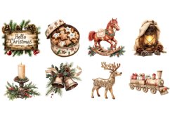 Antique Beige Christmas Clipart Product Image 3