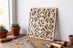 Square Decorative Panel SVG | Laser Cut File Product Image 1