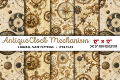 Antique Clock Mechanism Paper JPG Product Image 1