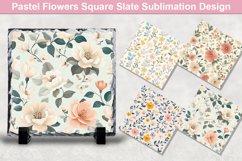 Pastel Flowers Square Sublimation Slate Designs Product Image 1