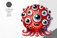 Monster clipart, Halloween clipart, Kids clipart Product Image 1