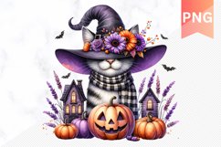 Halloween Cat Sublimation Clipart PNG Bundle Product Image 4