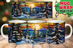 Christmas Stained Glass Wonder 11oz 15oz Mug Wrap Product Image 1