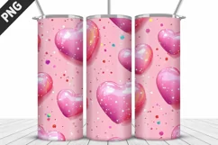 Valentines Love Skinny Tumbler PNG Wrap| Valentines Tumbler Product Image 5