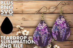 Charming TEARDROP Earrings Design, Flower Pattern Product Image 1