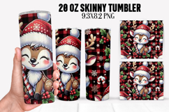 Christmas Deer Tumbler Sublimation ,20 oz Tumbler Wrap Product Image 1