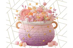 Kawaii Halloween Clipart Cute Kids and Candy Elements Png Product Image 4
