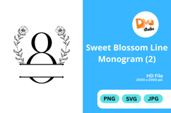 Simple Blossom Line Monogram Product Image 1