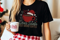 Dear Santa Just Bring Coffee Svg, Christmas Coffee Lover Svg Product Image 6