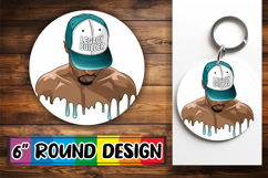 Playful Car Coasters Sublimation, Afro Mam Product Image 1