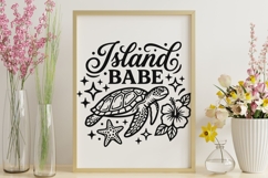 Island Babe Svg, Summer Vibes Svg, Sea Turtle Svg, Ocean Svg Product Image 9