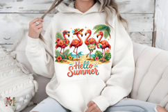 Hello Summer Flamingo PNG, Tropical Beach Sublimation Design Product Image 8