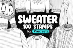 100 Procreate Sweater Stamp Brushes Product Image 1