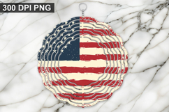 Flag Wind Spinner Sublimation -4Th Of July wind spinner PNG Product Image 1