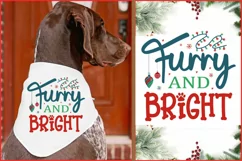 Furry and bright Christmas Dog Bandana SVG Design Product Image 1