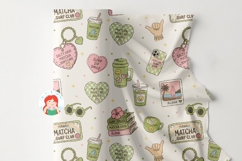 Retro Matcha Surf Club Seamless Paper - Cute Coastal Pattern Product Image 7