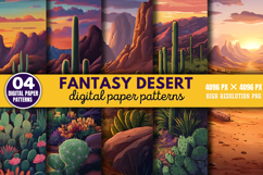 Fantasy Desert Background Digital Paper Bundle PNG Product Image 9