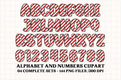 Christmas Alphabet png clipart, christmas letters doodle Product Image 2
