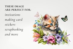 Watercolour Fantasy Kitten Clipart Product Image 2