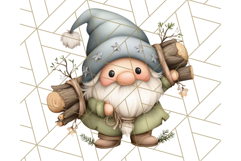 Watercolor Winter Gnome Clipart, Cute Gnome Christmas PNG Product Image 4