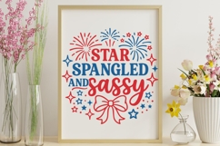 Star Spangled And Sassy Svg, 4th Of July Svg, Patriotic Svg. Product Image 9