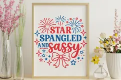 Star Spangled And Sassy Svg, 4th Of July Svg, Patriotic Svg. Product Image 9