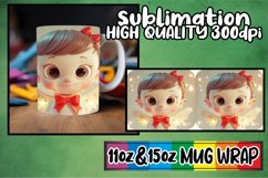 3D Christmas Characters Mug Wrap for Holidays Product Image 1