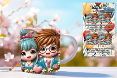 GREAT GIFT: 11oz Mug Wrap PNG , 3D Characters Product Image 1