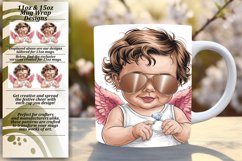 Unique 15oz Mug Wrap Png Design , Cupid Product Image 1