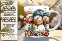 Winter Gingerbread Pattern Mug Wrap 11oz/15oz Sublimation Product Image 1