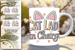 Unique 15oz Mug Wrap Png Design , Cat Quote Product Image 1